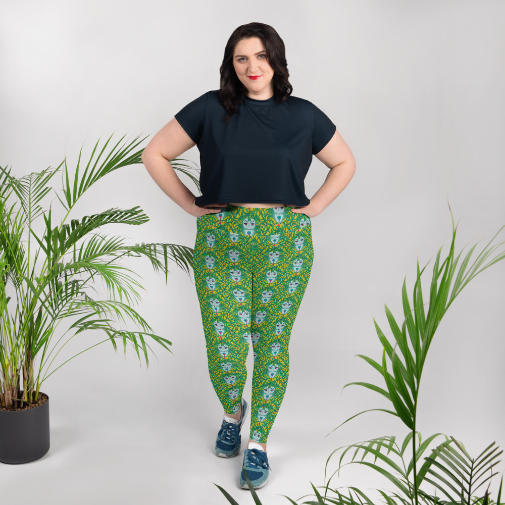 Medusa Print Plus Size Leggings, 2XL to 6XL – Rad Fatty Fashions by Stacy  Bias