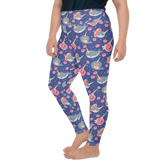 Narwhals n' Donuts Plus Size Leggings – Rad Fatty Fashions by Stacy Bias