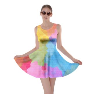 Rainbow Honeycomb Plus Size Dress