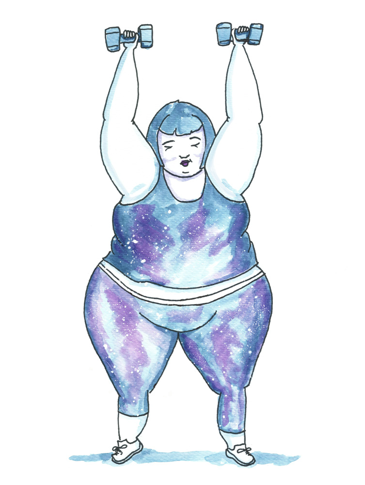Galaxy Edition Fat Yoga/Pilates Vinyl Sticker Sheet – Rad Fatty